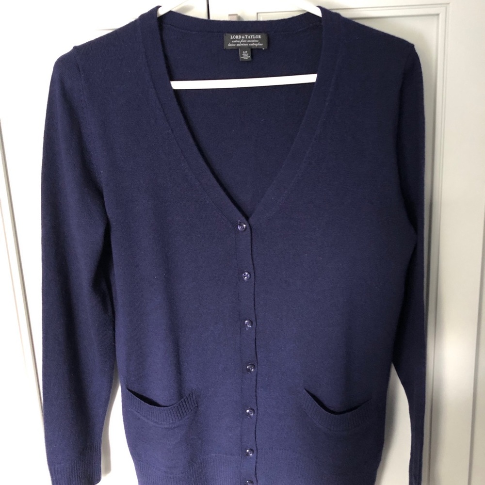 Blue cardigan